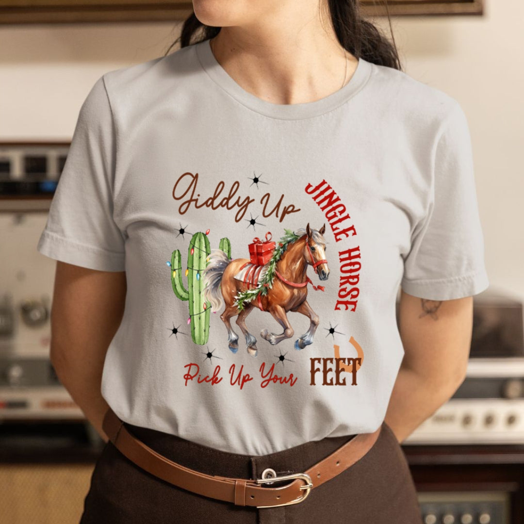Giddy Up Jingle Horse - Unisex T-Shirt