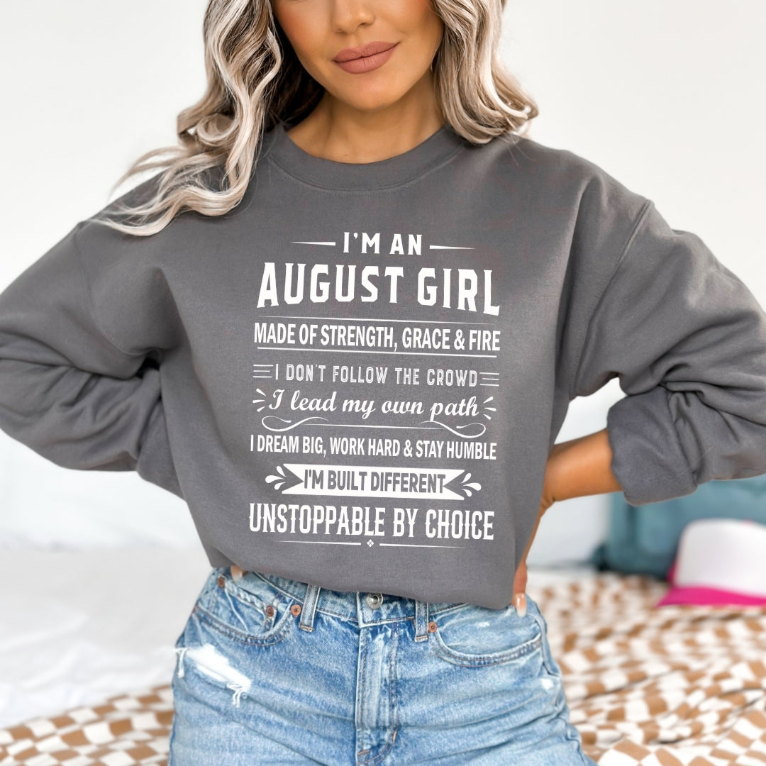 August Girl Unstoppable By Choice - Sweatshirt & Hoodie - Cozy & Soft