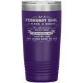 "February Girls 3 Sides"Tumbler.Buy For Family & Friends. Save Shipping.