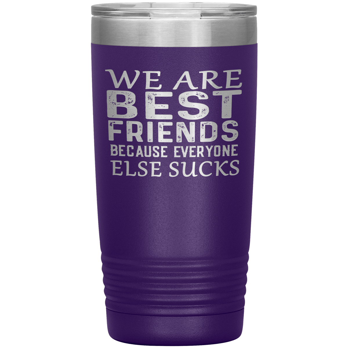 "WE ARE BEST FRIENDS BECAUSE EVERYONE ELSE SUCKS" Tumbler. Buy For Family & Friends. Save Shipping.