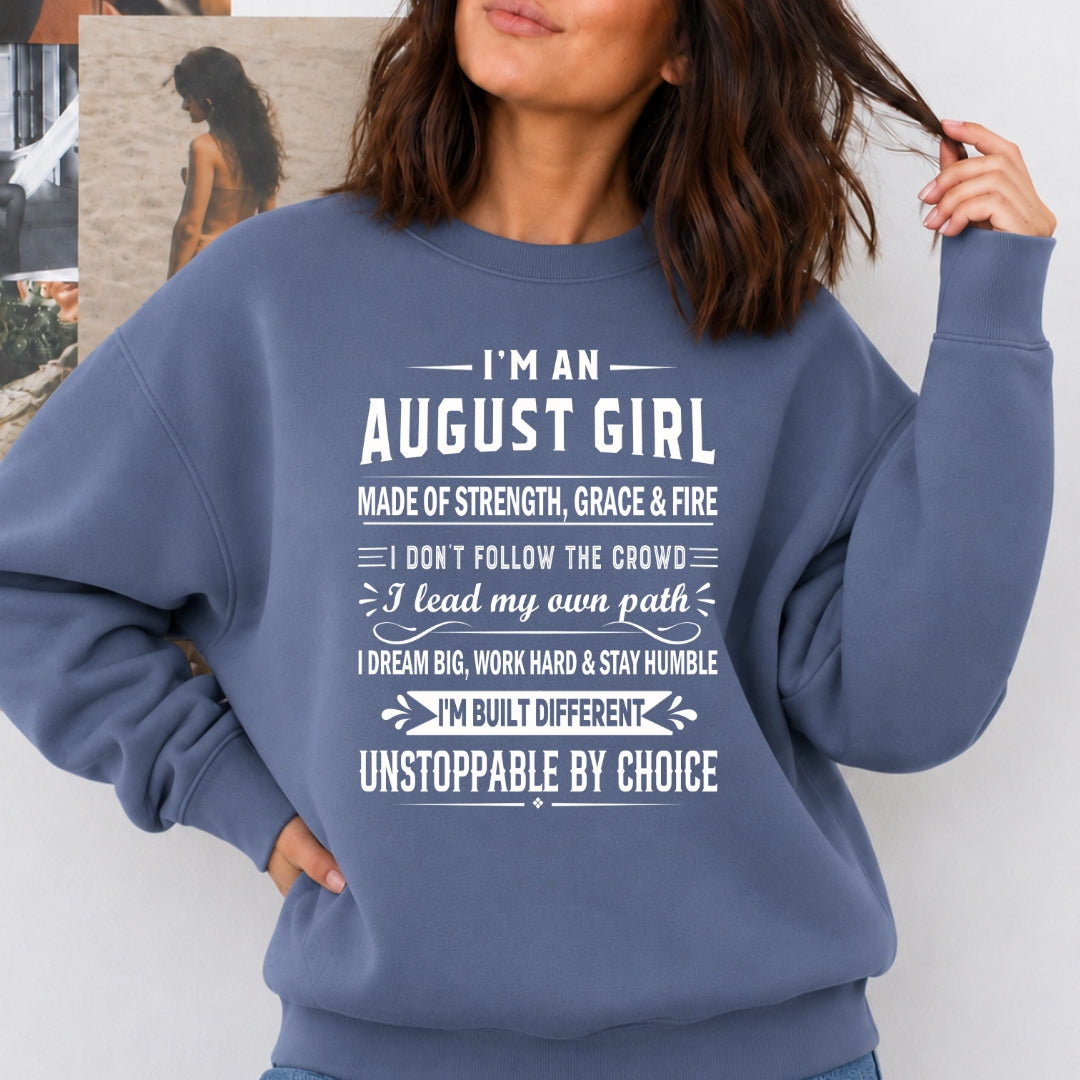 August Girl Unstoppable By Choice - Sweatshirt & Hoodie - Cozy & Soft