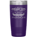 "January Girl 3 sides "Tumbler.Buy For Family & Friends. Save Shipping.